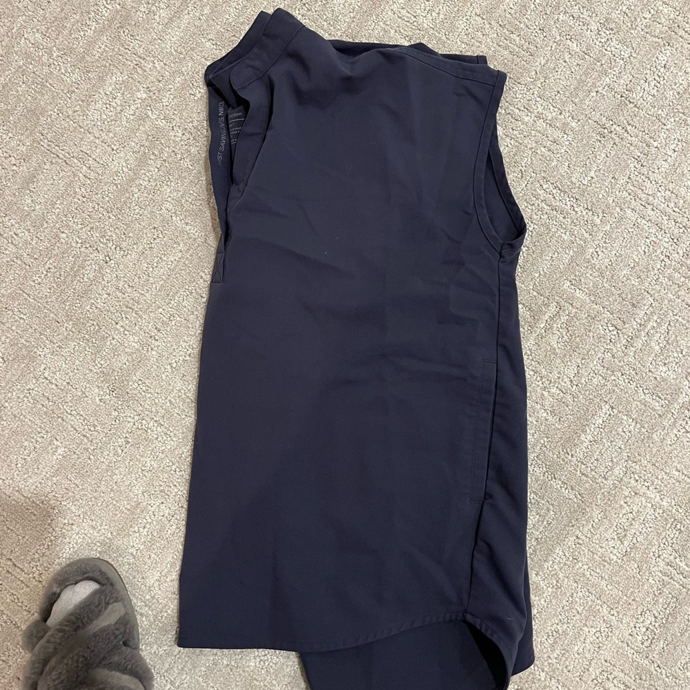 Figs Navy Short Sleeve Top